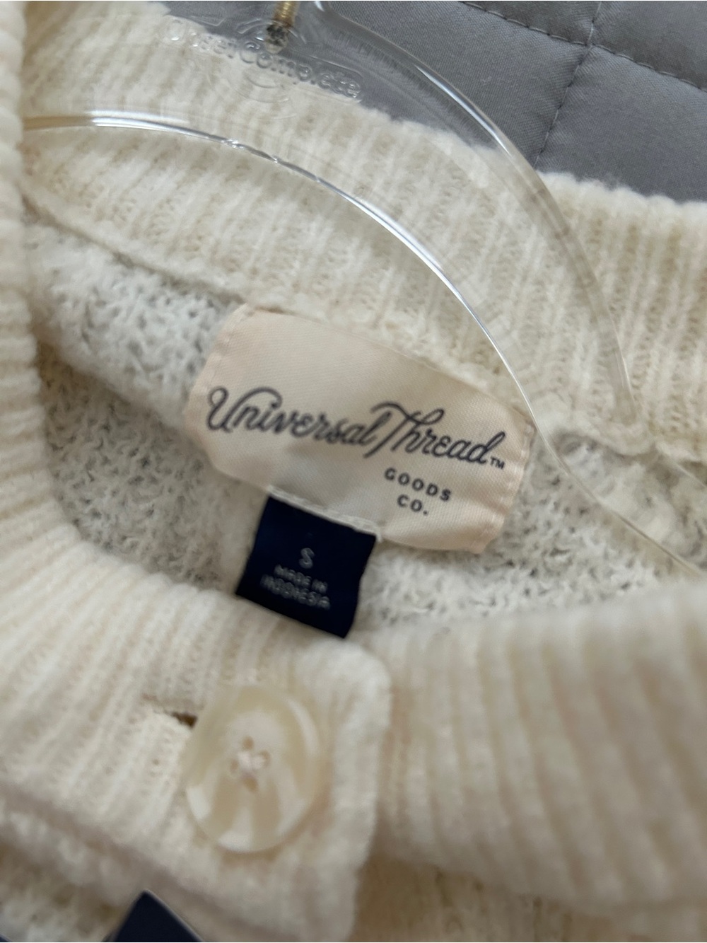 Universal Thread Cream Button-Up Knit Cardigan - Picture 3 of 4